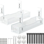 2Pack Under Desk Cable Management Tray, No Drill Mesh Desk Cable Tray, Wire by Unknown