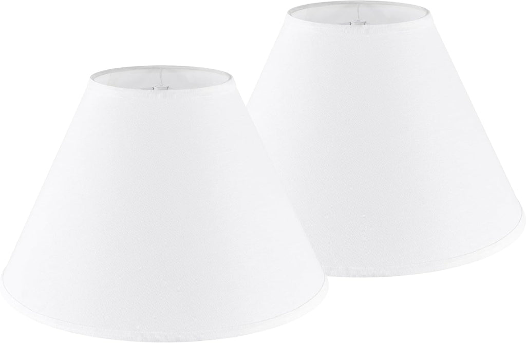 GO&SO 2pcs Pure White Large Lamp Shades, Empire Lamp Shade 6.5" Top x 16.3"