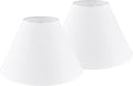 GO&SO 2pcs Pure White Large Lamp Shades, Empire Lamp Shade 6.5" Top x 16.3"