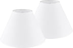 GO&SO 2pcs Pure White Large Lamp Shades, Empire Lamp Shade 6.5" Top x 16.3"