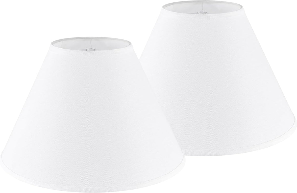 GO&SO 2pcs Pure White Large Lamp Shades, Empire Lamp Shade 6.5" Top x 16.3"