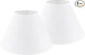 GO&SO 2pcs Pure White Large Lamp Shades, Empire Lamp Shade 6.5" Top x 16.3" by GOSO