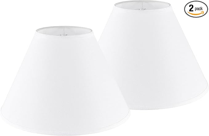 GO&SO 2pcs Pure White Large Lamp Shades, Empire Lamp Shade 6.5" Top x 16.3" by GOSO