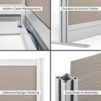Stand Up Desk Store Oakwood Aesthetic Modular Walls | Room Divider Wall - Image 6