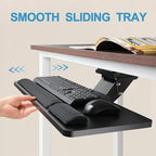 Cartmay Keyboard Tray Under Desk, 25x9.84'' Large Slide Out Swivel Tilt - Image 2