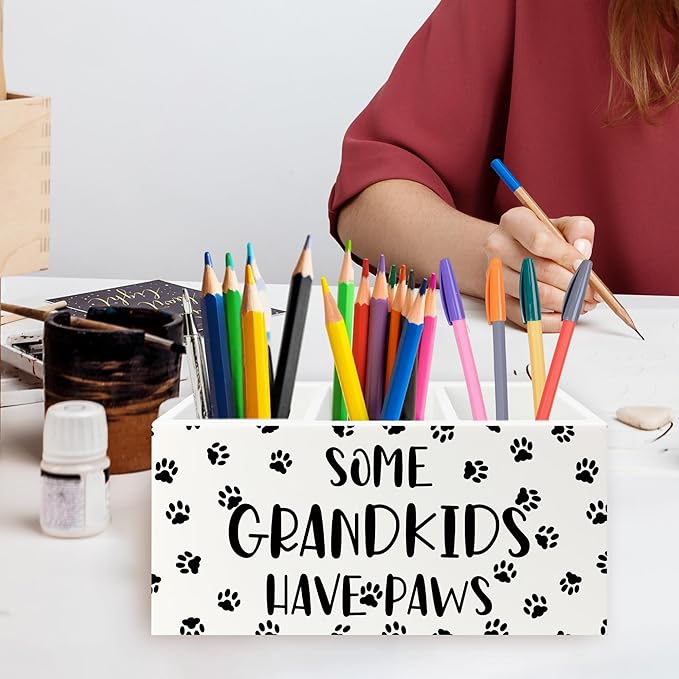 QZQE Dog Grandparents Gifts Pen Pencil Holder Organizer - Image 2