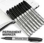 INTUNO Permanent Markers, Fine tip, Oil-Based Permanent Markers, Waterproof and - Image 2