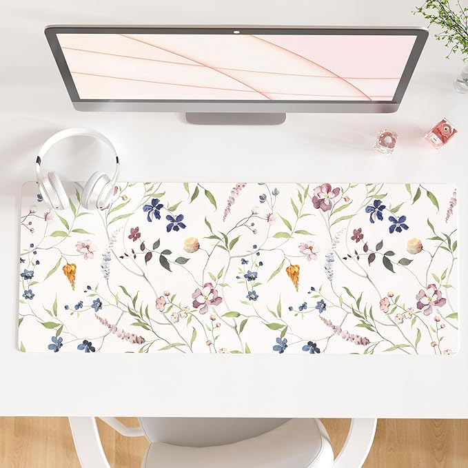 QIYI Floral Mouse Pad, Large Desk Mat by QIYI