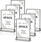 PPH-Sisy Acrylic Sign Holder 8.5X11 Clear Sign Holder, Double Sided Flyer Holder by PPH-SisyPurchaseNow