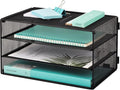 EASEPRES 3 Tier Mesh Desk Organizer Tray, File Paper Letter Folder Holder by EASEPRES
