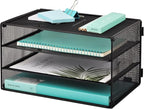 EASEPRES 3 Tier Mesh Desk Organizer Tray, File Paper Letter Folder Holder by EASEPRES