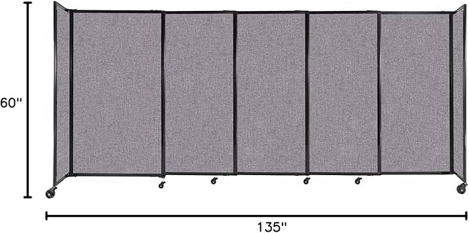 Versare Straightwall Sliding Portable Wall Partition | Freestanding Office - Image 7