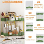 SUNZOS Bathroom Counter Organizer, Corner Vanity Cosmetic Storage - Image 6