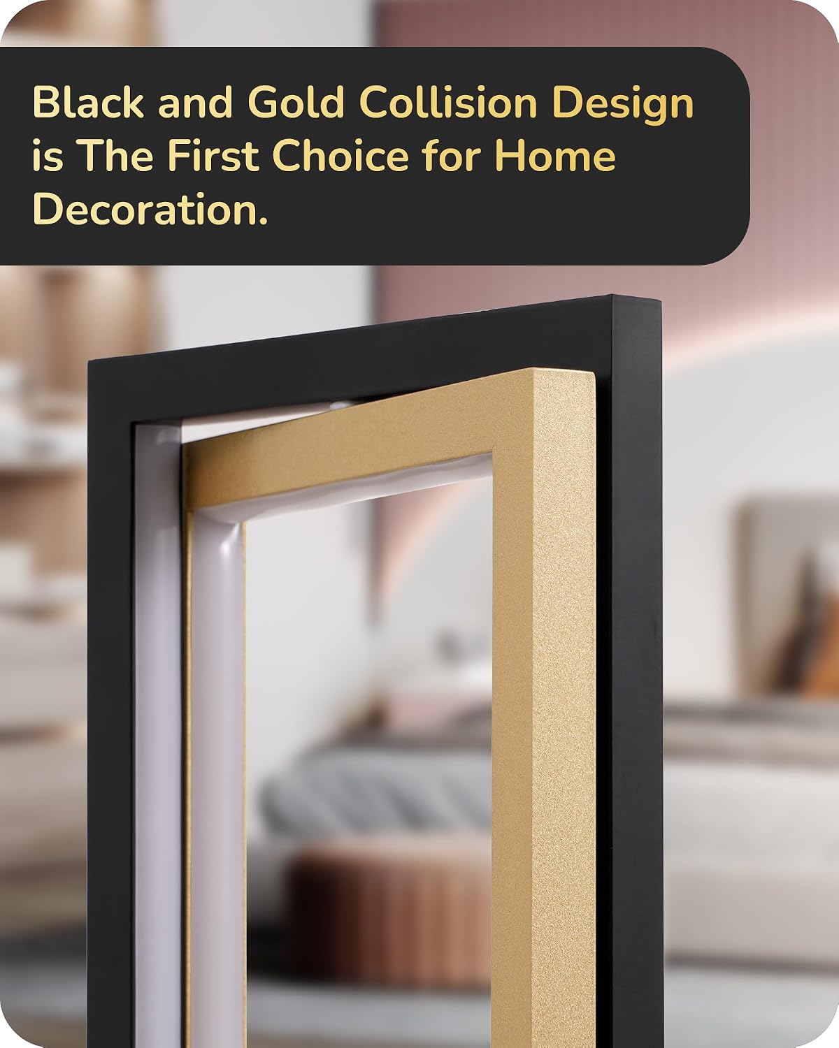 EDISHINE LED Table Lamp, Modern Bedside Lamps for Living Room, Gold