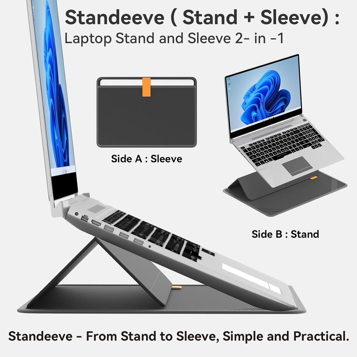 Smatree MobileBase Laptop Shoulder Case with Stand for 15.6-16 inch ASUS