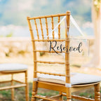 Blulu 6 Pcs Reserved Signs for Wedding Chairs Acrylic Tag Hanging - Image 4