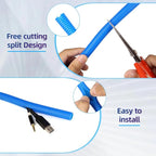 Split Wire Loom Tubing, 25ft Cord Protectors from Pets No Chew, Flexible Wire - Image 2