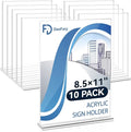 Daofary Acrylic Sign Holder 8.5 x 11 Inches 10 Pack, Double-Sided Stand up by Daofary