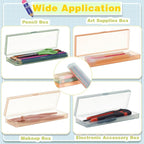 Fainne 24 Pcs Plastic Pencil Case Bulk Pencil Boxes Plastic Stationery Case - Image 6