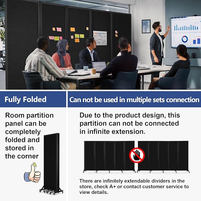 Strongbird Folding Room Partition, Office Partition Dividers, Privacy Divider - Image 3