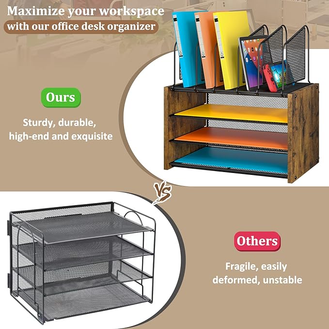 4-Tier Desk Organizer, Desk File Organizer - Image 5