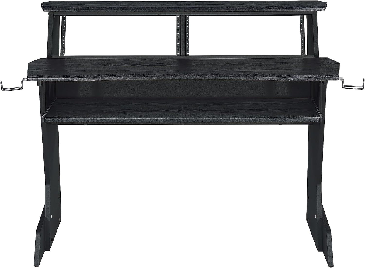 BE200 Series Music Studio Desk Workstation with 2 x 4U Rack (Black)