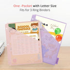 6-Tab Letter Size Dividers for 3 Ring Binder, Wheat Straw Binder Dividers - Image 3
