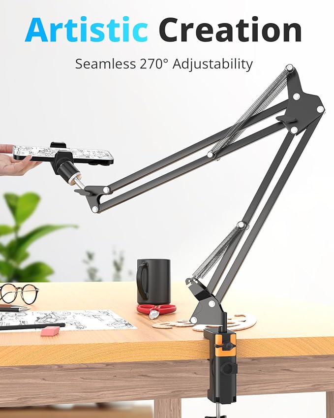 UBeesize Overhead Phone Mount, Flexible Webcam Arm - Image 2
