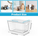 KJIXYUNG 4 Pack Clear Stackable Storage Bins - Image 3