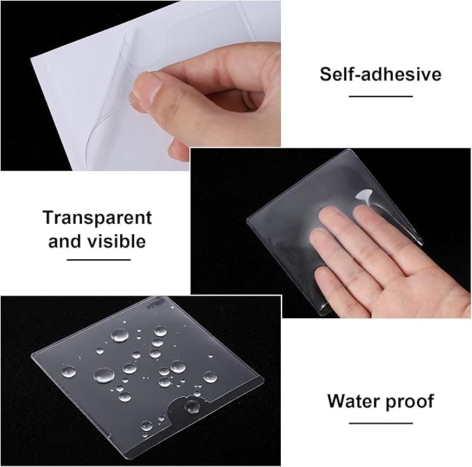 36 Pack Adhesive 3.5" x 3.5" Index Card Pockets - Image 3