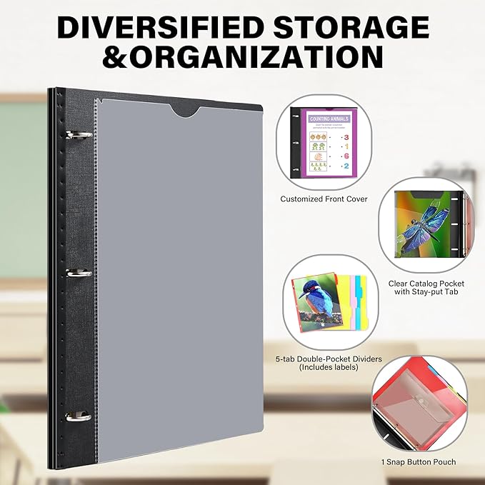 WOT I Telescoping Project Organizer 2-Pack, Refillable 3 Ring Binder - Image 5