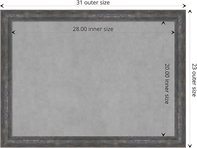 Amanti Art Grey Framed Magnetic Board 23x31 Medium Vision Board - Image 4