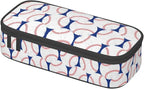 Baseball Blue White Ball Pencil Case Big Capacity Storage Pencil Pouch - Image 3