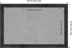 Amanti Art Black Framed Magnetic Board 23x35 Large Vision Board - Image 3
