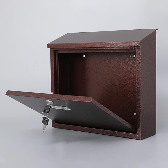 xydled Mail Boxes with Key Lock, Locking Mailbox Wall Mounted, Large Capacity - Image 6