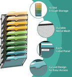 SUPEASY Wall File Organizer Mesh Office Mail Holder, Hanging Wall Organizer - Image 3