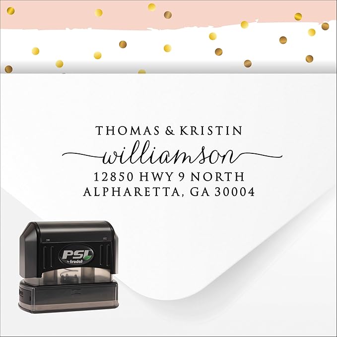 PrettySweetParty Self Inking Return Address Stamp by PrettySweetParty
