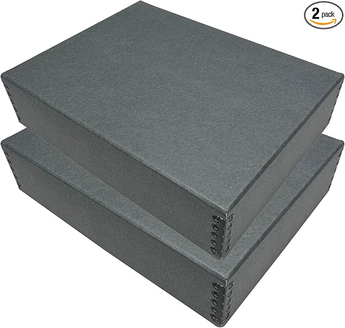 Lineco Museum Archival Storage Box, 9.75x12.75x3 in. Drop Front Design. by Lineco