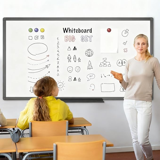VIZ-PRO Magnetic Dry Erase White Board, 96 X 48 Inches - Image 6