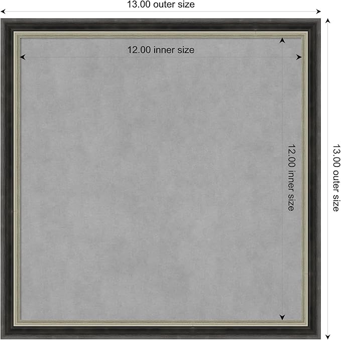 Amanti Art Black Framed Magnetic Board 13x13 X-Small Vision Board - Image 4