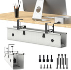 KIGJU Under Desk Cable Management Tray, 30-inch No-Drill Cord Organizer by Unknown