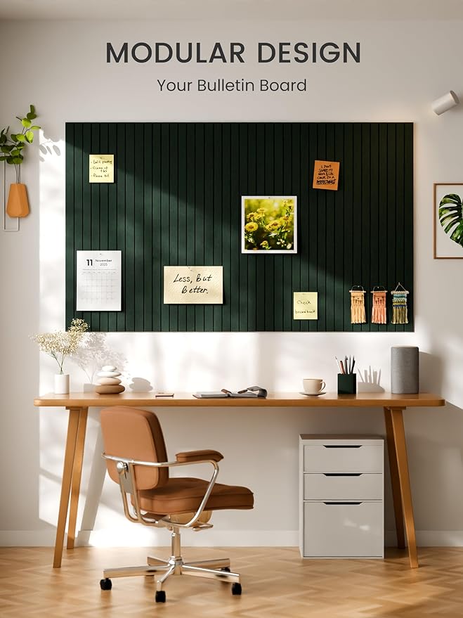 Bumusty Large Felt Bulletin Board 48" x 36" Cork Board Alternative-12 Pack - Image 6