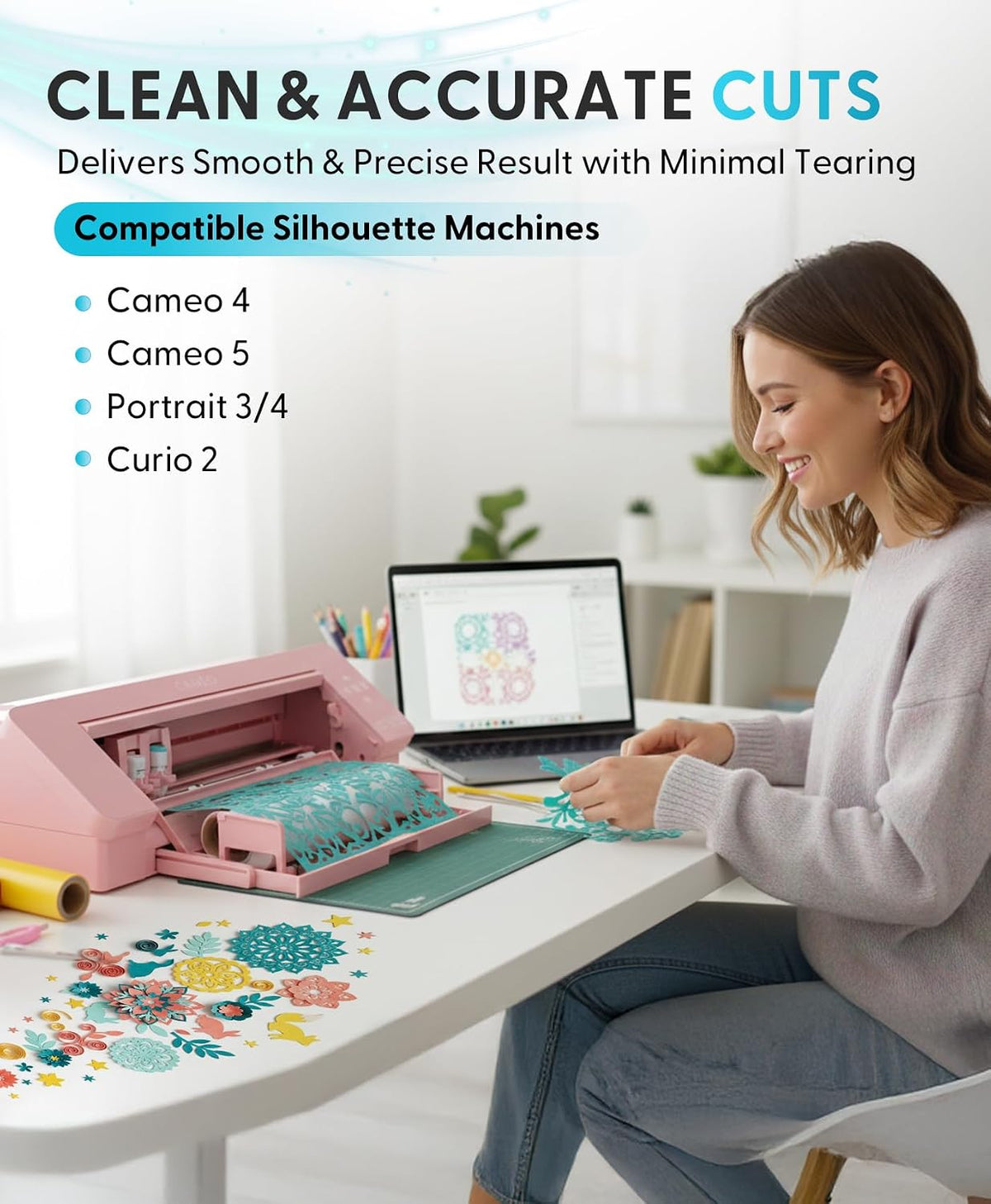 Silhouette Cameo 4 Auto Blade with Sintered Tungsten Alloy - 3 Pack, silver