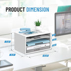 SHARKWOODS Wood Desk Organizer, 3 Tier Paper Tray Organizer - Image 2