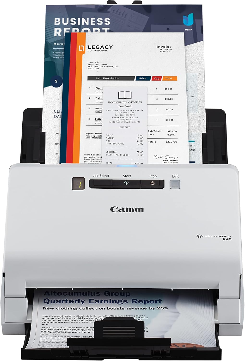 Canon imageFORMULA R40 Office Document Scanner Receipt Edition,