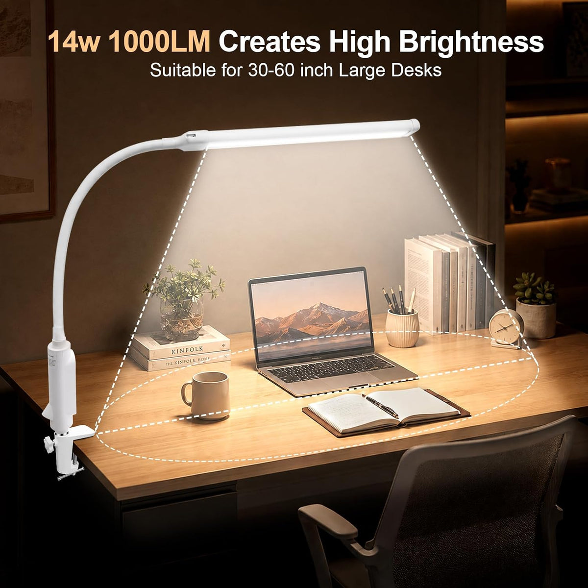 Diesisa Nail Light for Desk: 360° Flexible Long Gooseneck Nail Desk Lamp