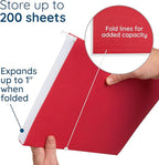 25 Blue Summit Supplies Red Hanging File Folders Letter Size – Durable 11pt - Image 3