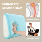 HOMBYS Lumbar Support Pillow for Recliner Chair, Memory Foam Back Support - Image 3