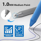 JIMMIDDA Pens Bulk, 52 Pack Ballpoint Black & Blue Ink, 1.0MM Medium Point Bluk - Image 2