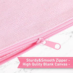 Reginary 80 Pack Canvas Zipper Makeup Bags Bulk Pencil Pouches Blank DIY Craft - Image 3